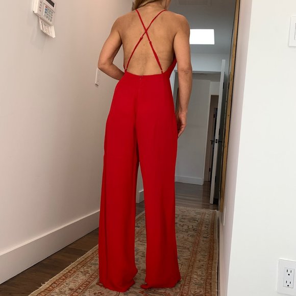 Reformation red jumpsuit - Picture 3 of 7